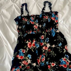 Black and floral romper. Very cute and perfect for summertime